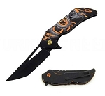 Fantasy Dragon Handle Spring Assist Pocket Folding Knife 