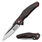 Electric Red Cosmos Dark Fantasy Spring Assisted Knife