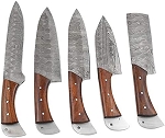 Handmade Damascus 5 piece Kitchen Chef Knife Set