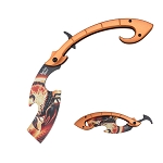 Dark Side Blades Folding Razor Knife Gold Finish