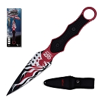 Full Tang Spear Point Blade Red Dagger - USA 250th Anniversary Knife