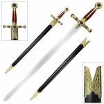 34 Inch Masonic Ceremonial Short Sword with Scabbard