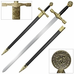 34 Inch King Arthur Excalibur Short Sword with Scabbard