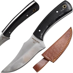 8 Inch Handmade Full Tang Outdoor Hunting Skinner Knife Horn Handle