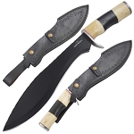 17 Inch Handmade Fixed Blade Hunting Bowie Knife Bone and Horn Handle