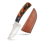 Old Ram - 7.25 Inch Fixed Blade Skinner Knife - Red Pearl Resin Handle
