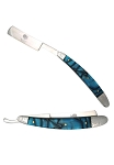Wild Turkey Folding Straight Razor - Green Pearl Handle