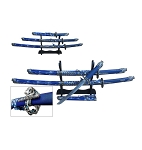 3 Piece Blue Oda Nabunga Sword Set Red with Stand