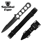 Fixed Blade Black Diving Knife Dagger Serrated Edge 8.5 Inch