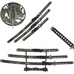 3-Piece Black Dragon Samurai Set - Strength and Wisdom