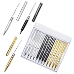 12 Pcs Pen Letter Opener Knives Black, Gold and Silver Colors
