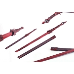 43.75 Inch Handmade Red Dragon Chinese Sword