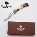 7.25 Inch Scrimshaw Lock Back Folding Knife - Wolf