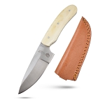 7.5 Inch Handmade Full Tang Fixed Blade Knife Real Bone Handle 