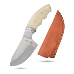 Handmade Full Tang Fixed Blade Skinner Knife Real Bone Handle