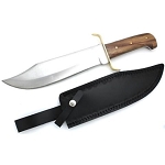 Wild Turkey Handmade - Fixed Blade Bowie Knife Wood Handle