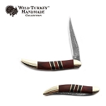 Toothpick Damascus Etching Blade Pakkawood Handle Handmade Knife