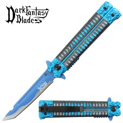 Dark Fantasy - Spring-Assisted Knife - Blue