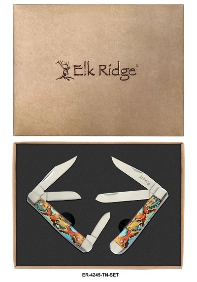 Elk Ridge 2-Piece Folding Knife - Multicolor Pattern
