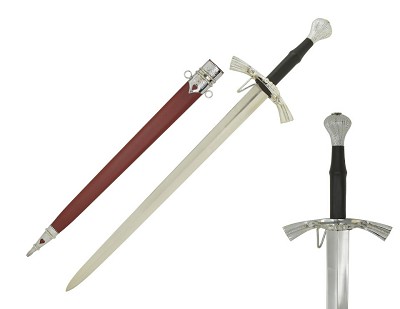 43 Inch Full Tang Early 16th Century German Tempered Steel Wallace Sword