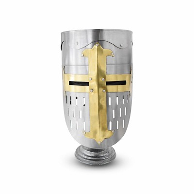18 Gauge Steel Medieval Templar Crusader Helmet