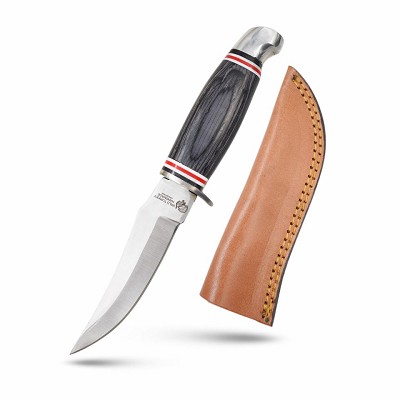 8.5 Inch Handmade Fixed Blade Skinner Knife Black Frost Wood Handle