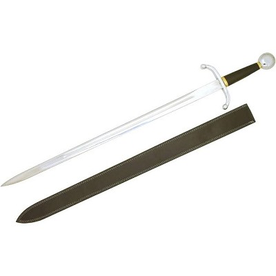 Handmade Royal Sentry Fantasy Sword with Leather-Wrapped Handle