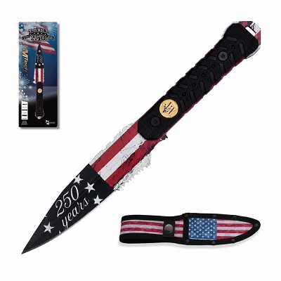 MTech USA - Fixed Blade Knife Black - USA 250th Anniversary