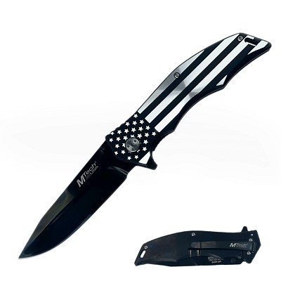 American Flag Spring Assisted Knife - Black