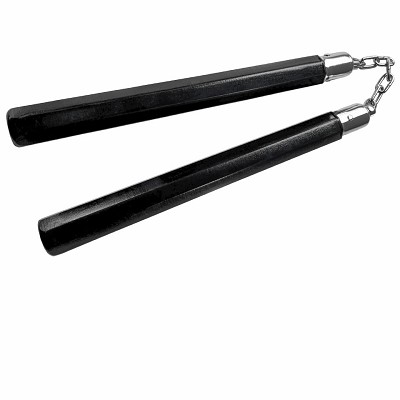 12.5 Inch Traditional Black Wooden Nunchaku