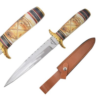 11.25 Inch Handmade Fixed Blade Dagger Hunting Knife Bone Handle
