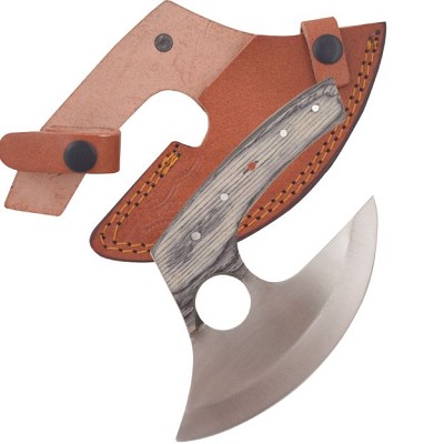 Handmade Alaskan Ulu knife Black Wood Handle 6 Inch
