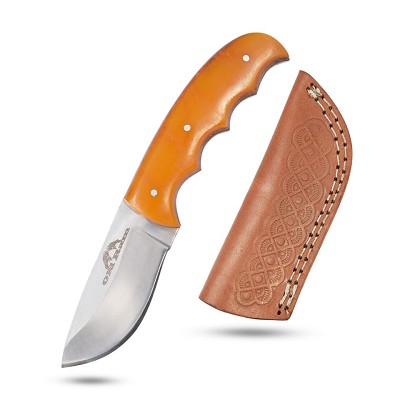 6.5 Inch Handmade Fixed Blade Skinner Knife with Resin Handle