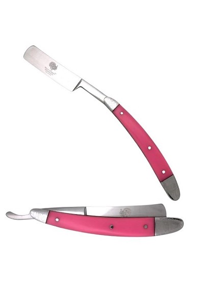 Wild Turkey Folding Straight Razor - Pink Pearl Handle