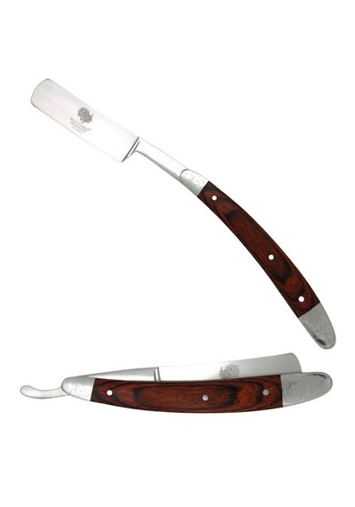 Wild Turkey Folding Straight Razor - Brown Wood Handle