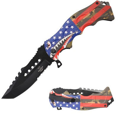 Shark Bomb Fighter - Heavy Duty Spring-Assist - Tanto Blade