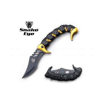 Fantasy Scorpion Tail Design Spring Assisted Folding Knife