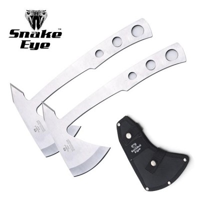 9.5 Inch 2-Piece Satin Finish Throwing Axe Set