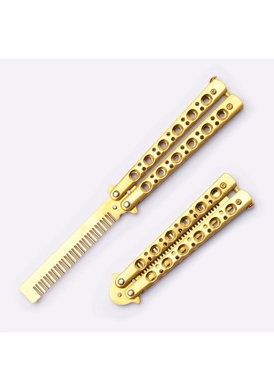 Comb Butterfly Training Knife - Gold