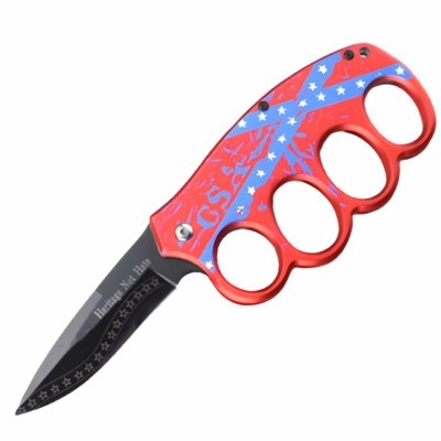 CSA - Knuckle Handle Spring-Assisted Knife 8 Inch