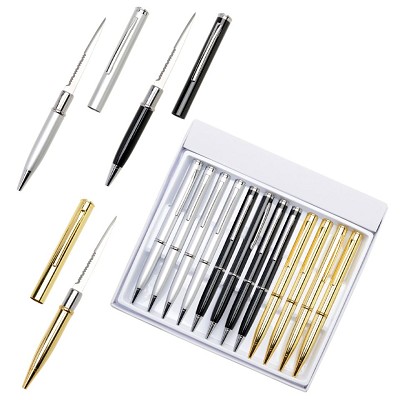 12 Pcs Pen Letter Opener Knives Black, Gold and Silver Colors