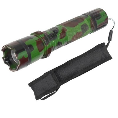 6.5 Inch Flashlight Stun Gun - Jungle Camo