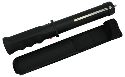 Self Defense Baton Flashlight Stun Gun - Black