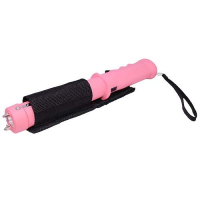 Self Defense Baton Flashlight Stun Gun - Pink