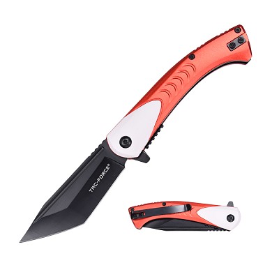 Tac - Force - Spring-Assisted Knife Tanto Blade - Red 