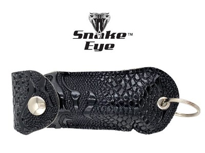 Pepper Spray With Key Chain Carrying - Black Faux Alligator