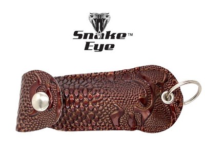 Pepper Spray With Key Chain Carrying - Brown Faux Alligator