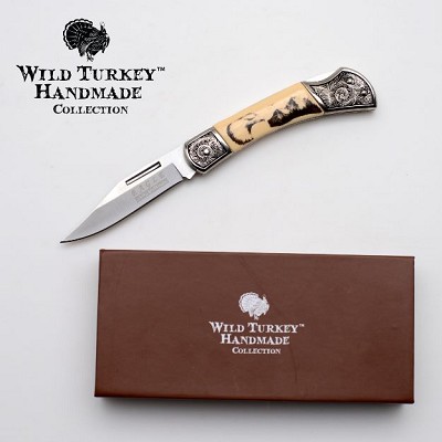 7.25 Inch Scrimshaw Lock Back Folding Knife - Eagle