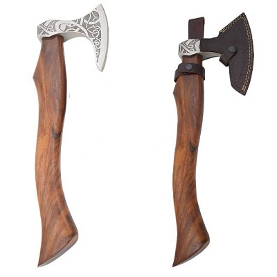 Custom Handmade Design Printed Viking Axe 16 Inch