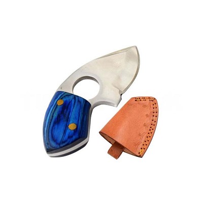Wild Turkey Handmade Collection - Skinner Knife - Blue Wood